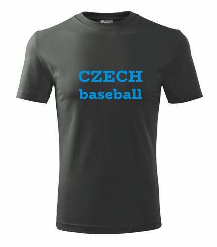 Grafitové tričko Czech baseball