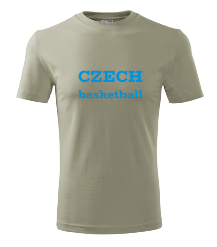 Khaki tričko Czech basketball
