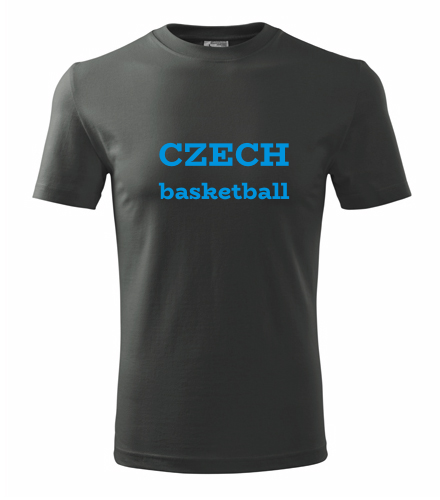 Grafitové tričko Czech basketball