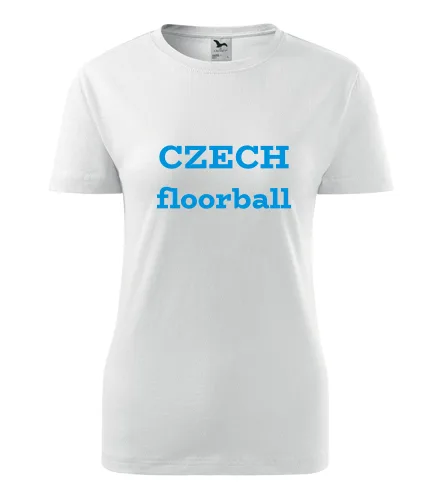 Bílé dámské tričko Czech floorball