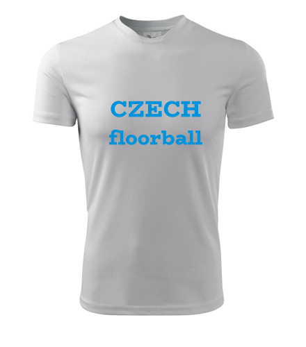 Bílé tričko Czech floorball