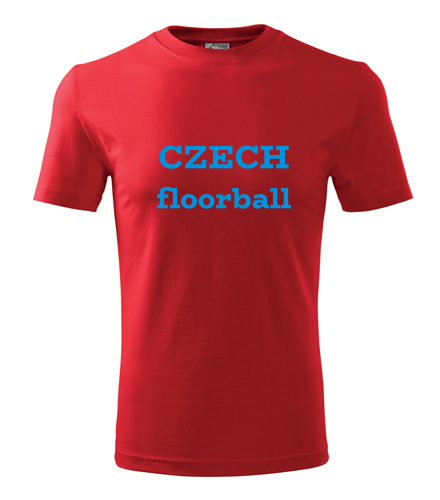 Červené tričko Czech floorball