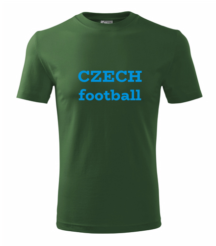 Lahvově zelené tričko Czech football