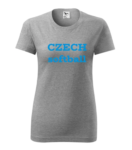 Šedé dámské tričko Czech softball