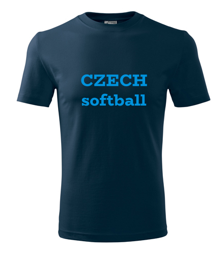 Tmavě modré tričko Czech softball