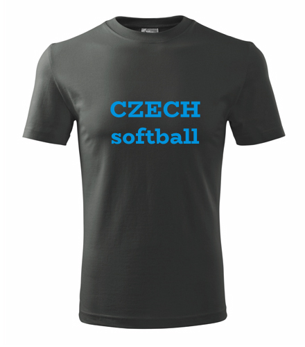 Grafitové tričko Czech softball
