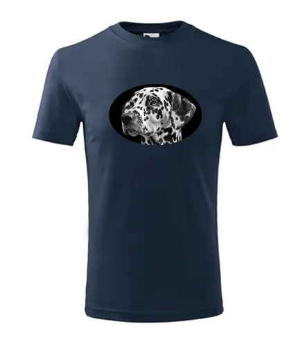 Tmavě modré dětské tričko s dalmatinem