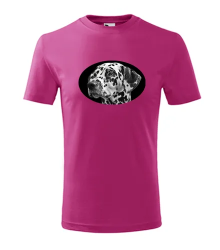 Purpurové dětské tričko s dalmatinem