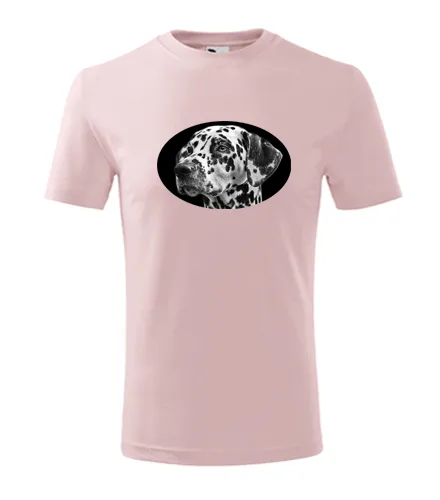 Růžové dětské tričko s dalmatinem