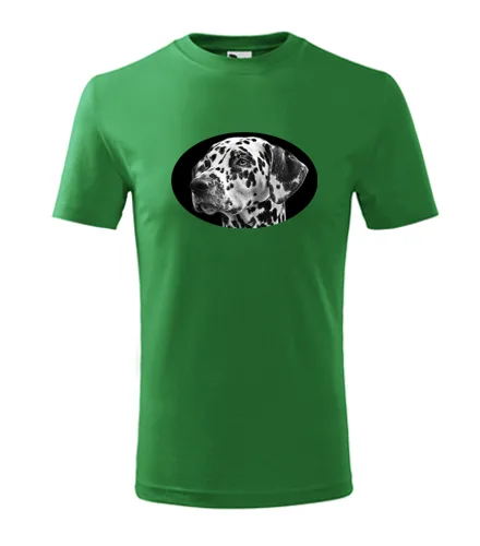 Zelené dětské tričko s dalmatinem