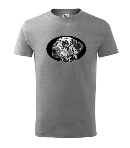 Šedé dětské tričko s dalmatinem