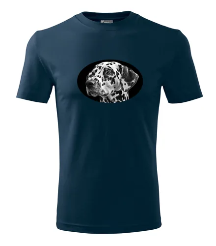 Tmavě modré tričko s dalmatinem