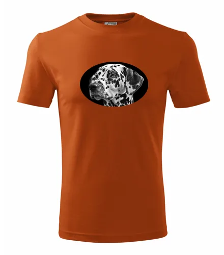 Oranžové tričko s dalmatinem