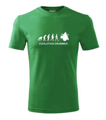 Zelené tričko evoluce bubeník
