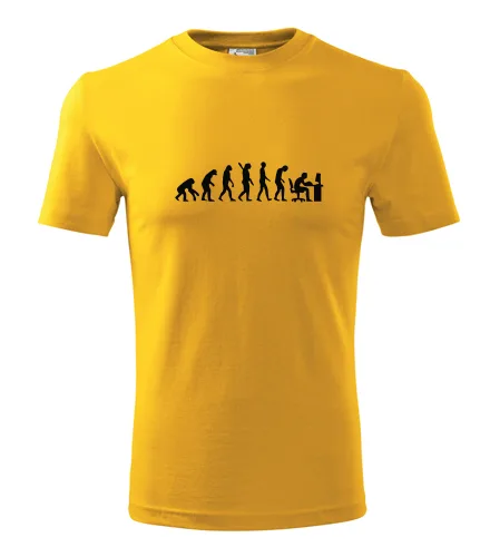 Žluté tričko evoluce počítač