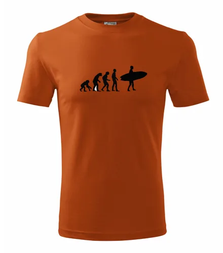 Oranžové tričko evoluce surfař