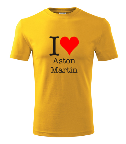 Žluté tričko I love Aston Martin
