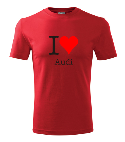 Červené tričko I love Audi