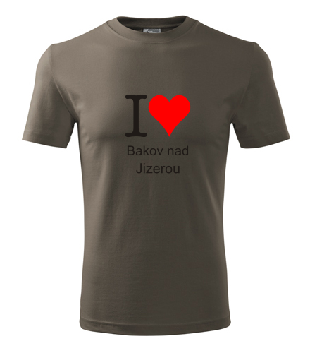 Army tričko I love Bakov nad Jizerou