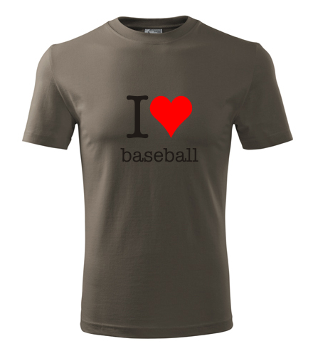 Army tričko I love baseball