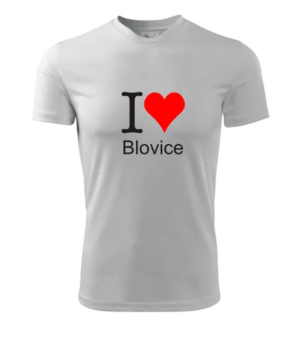 trička s potiskem Bílé tričko I love Blovice