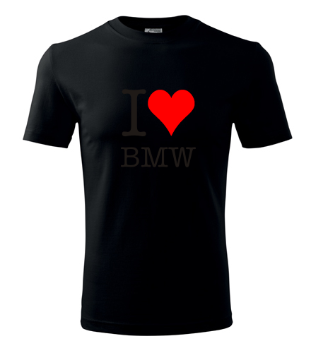 Černé tričko I love BMW