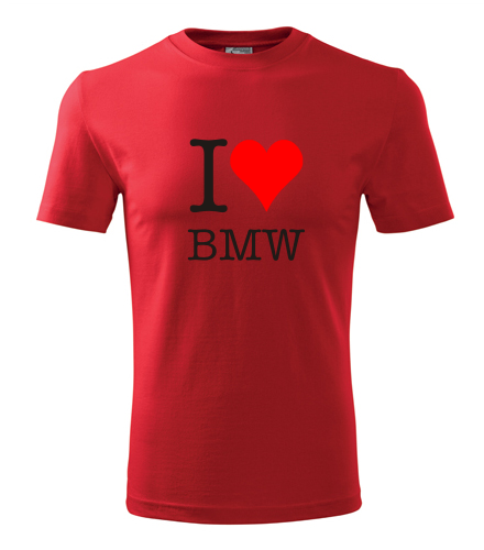 Červené tričko I love BMW