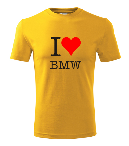 Žluté tričko I love BMW