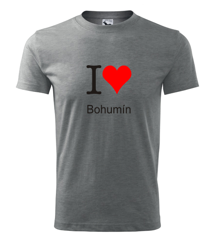 Šedé tričko I love Bohumín