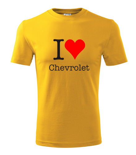 Žluté tričko I love Chevrolet