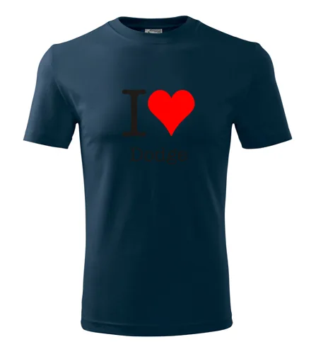 Tmavě modré tričko I love Dodge