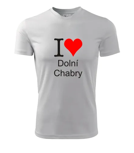 Bílé tričko I love Dolní Chabry