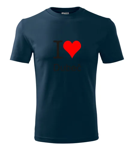 Tmavě modré tričko I love Dubeč