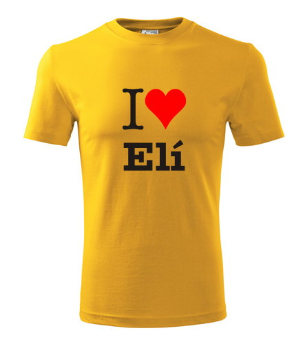 Žluté tričko I love Elí
