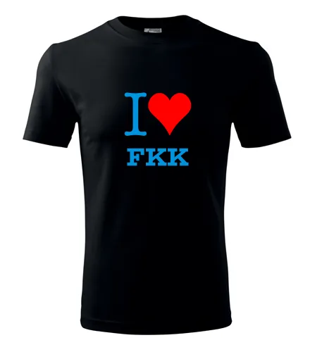 Černé tričko I love FKK