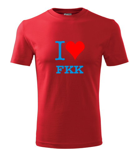 Červené tričko I love FKK