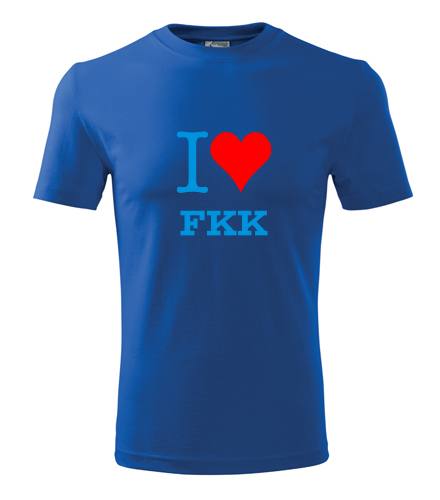 Modré tričko I love FKK