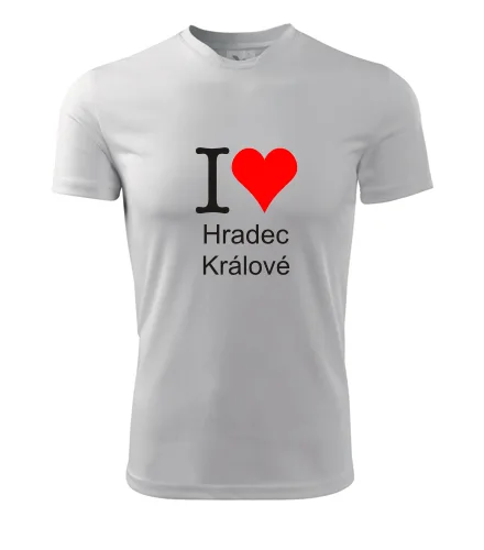 Biele tričko I love Hradec Králové