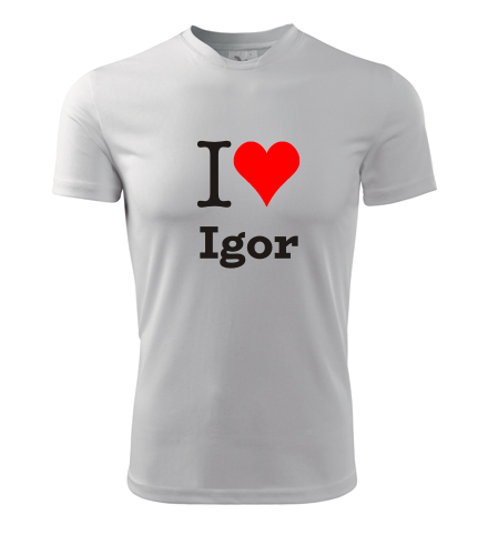 Bílé tričko I love Igor