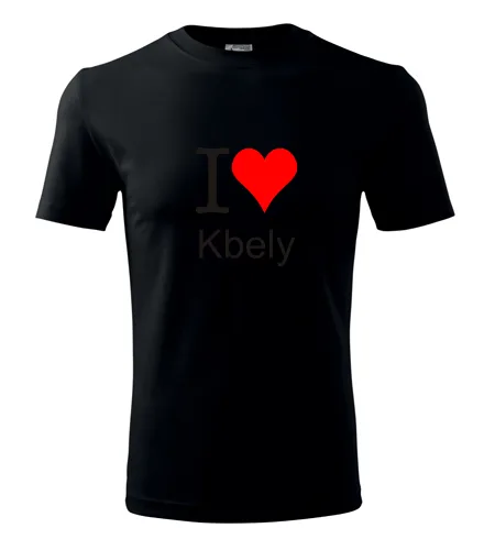 Černé tričko I love Kbely