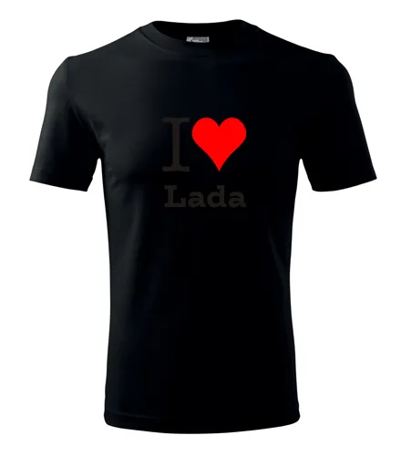 Čierne tričko I love Lada
