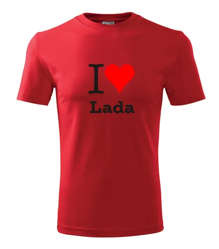 Červené tričko I love Lada