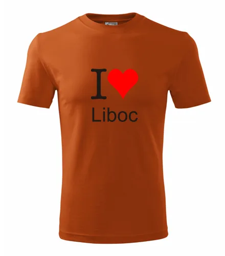 Oranžové tričko I love Liboc