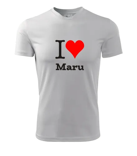 trička s potiskem Bílé tričko I love Maru