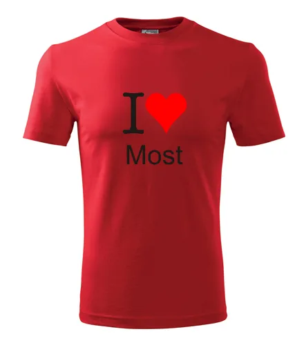 Červené tričko I love Most