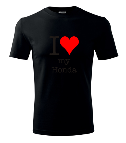 Černé tričko I love my Honda