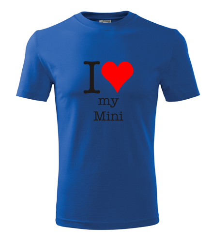 Modré tričko I love my Mini