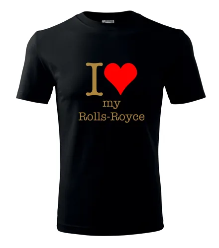 Černé tričko I love my Rolls-Royce