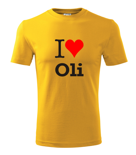 Žluté tričko I love Oli