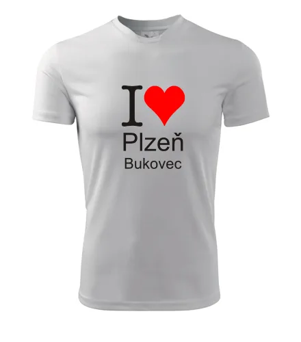 Bílé tričko I love Plzeň Bukovec